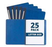 Blue Summit Supplies 25 Pressboard Report Covers with Fasteners, Dark Blue, Letter Size Press Board Report Cover, 3” Capacity, 25 Pack