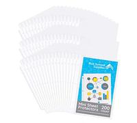 Blue Summit Supplies Mini Sheet Protectors, 5.5 x 8.5 Inch Page Size Opening, Clear Plastic Inserts with Reinforced 3 Hole Design, Playbill Sleeves for Mini Binder, Top Loaded, 200 Pack