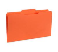 Blue Summit Supplies Orange File Folders, 1/3 Cut Tab, Legal Size, Great for Organizing and Easy File Storage, 10 Pack