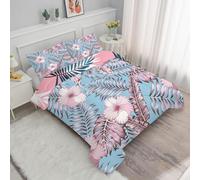 Blue Super King Duvet - Florals Retro Botanical Coverless Duvet Super King Size Soft Quilt lightweight Comforter Sets for all Seasons and Machine Washable - Superking Size 260x220cm K101