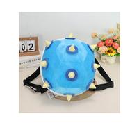 (Blue) Super Mario Bros Plush Backpack Turtle Shell Bag For Kids Comfortable And Cute