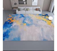 Blue Super Soft Area Rugs for Bedroom, Abstract Watercolor Marbling Printed Rugs Living Room 60 x 90 cm - Non Slip Kids Carpet for Bedroom Playroom Nursery Dining Room Easy Care