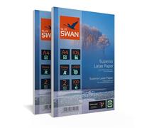 BLUE SWAN 200 Sheets of Colour Laser Photo Paper Flyer Paper A4, 105 g/m², Glossy, Double-Sided Glossy Coating, for All Standard/Colour Laser Printers/copiers