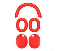 Blue Sweat Resistant Case for Sony WH-1000XM6 Ear Cups(Red) | Soft touch silicone skin, enhances comfort while listening, snug custom fit, prevents scratches, red variant