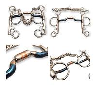 Blue Sweet Iron Western Mouth Pelham Copper Roller(UKSALES25®)*SAME DAY DISPATCH (6.5 INCHES)
