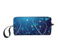 Blue Swirl Print Zippered Organizer Bag, Travel Storage Case, Portable Cosmetic Pouch for Cosmetics, Toiletries