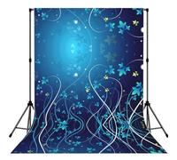 Blue Swirl Printed Photography Drape, Foldable Polyester Background, Easy Hang Rod Pocket Studio Prop