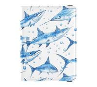 Blue Swordfish Passport and Vaccine Card Holder Combo Travel Passport Wallet Passport Cover with RFID Blocking for Men and Women Waterproof