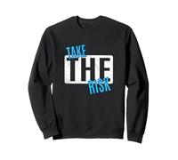 Blue Take The Risk Blue Graphic Sweatshirt