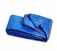BLUE TARP SHEET Tarpaulin Camping Fishing Gardening Strengthened Waterproof Heavy Duty 60 g/sm Universal Multipurpose Premium Quality Tarp Cover Agricultural (3 x 3 m / 10' x 10')