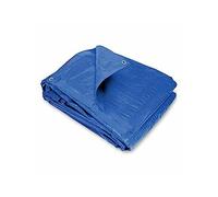 Blue Tarpaulin Strengthened Waterproof Strong Multipurpose Economic Camouflage Tarp Sheet 95g/sm - for Farm Garden Garage Leisure Camping Picnic (5 x 8 m / 16' x 26')