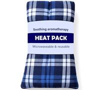 Blue Tartan Heat Pack Reusable - Microwaveable Hot & Cold Therapy with Natural Mineral Beads for Joint, Knee, Back & Menstrual Pain Relief