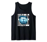 Blue Taste for The Hustle Blue Graphic Tank Top