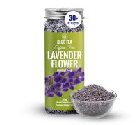 BLUE TEA - Lavender Flower Tea - 30 g - 30+ Cups | Relaxation & Stress Relief | Calming Tea | Caffeine Free - Herbal Tea - Flower Based - Natural - Non-Bitter | Reusable Pet Jar