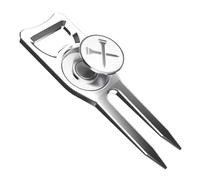 Blue Tees Golf - 6 in One Divot Repair Tool - Silver