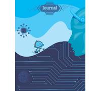 Blue-Themed Ai Writing Journal - Matte 8.5 x 11 Notebook with Minimal Artificial Intelligence Design ideal for Ai curious mindset, writing notes, record notes, day to day task work etc.