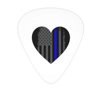 Blue Thin Line American Flag Guitar Picks Plectrums For Guitar Bass 12 Pack