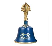 Blue Third Eye Chakra Tibetan Bell (Note E) - 5.5 Inches H x 3 Inches D - Chakra Meditation Harmony