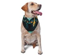 Blue Three Cats Printed Graphic Pet Triangle Scarf For Dogs & Cats, Adjustable Cute Pet Bandana For & Photo Shoots