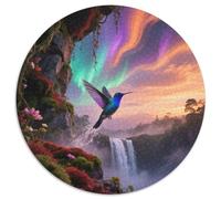 Blue-throated Hummingbird 1000 Piece Round Puzzle Moderate Challenge Suited for Adults Strategic Thinking Memory Training Bird Relaxation Tool 1000pcs (67.5x67.5cm)