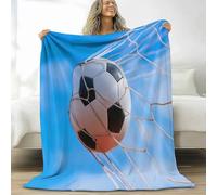 Blue Throw Blanket for Bedding, Ultra Soft Luxury Modern Sports Football Printed Bedding Blankets 79 × 79 inch - All Season KingThrow for Living Room Sofa Couch Chair