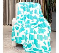 Blue Throw Blanket for Couch Bed, Warm Fuzzy Fleece Soft Blankets for Adults Kids, Light Blue Gifts for Women Girls Boys, Cozy Cute Coastal Living Room Decor, 50x60 Inches