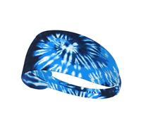 Blue Tie Dye Sweat Band Headwrap Headbands Running Sports Sweatbands For Women Men