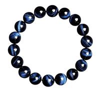 Blue Tiger Eye Beads Bracelet - Natural Crystal Stretch Bracelet for Men & Women - uniquely Healing Jewelry Gifts for Christmas, Valentine's Day & More(16mm)
