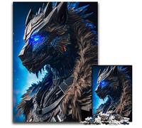 Blue Tiger Warrior Puzzle 1000 Pieces Jigsaw Impossible Jigsaw Puzzles for Adults for Birthdays And Holidays 26X38CM/10.23x14.96inch