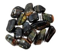 Blue Tigers Eye Polished Tumblestone Healing Crystals Crystal With Guide & Bag/Large Crystal (approx 30g)