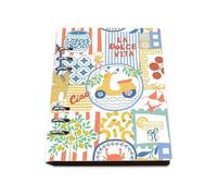 Blue Tile Retro Italy Notebook A5, Pu Leather Notebooks, Lined Paper Lined A5 Notebook 180Pages/90Sheets, Note Book for Writing, Note Book for Study, Student Essentials University Women Man