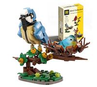 Blue Tit Building Set Model Mother Baby Poseable Wings Nest 139PCS Diorama