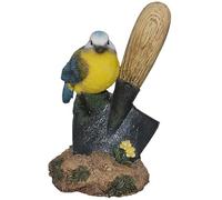 Blue Tit Sitting on Trowel | Resin Home or Garden Decoration | BG-TROB-F