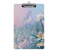 Blue to Peach Gradient Clipboard 8.5×12.5 Inch Acrylic Clip Board with Metal Clip A4 Letter Size Decorative Clipboard Cute Hanging Clipboards for Office, Teacher, Nurse, Doctor,