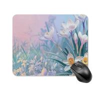 Blue to Peach Gradient Mouse Pad Square Laptop Mouse Mat Cute Computer Mousepad Keyboard Pad Non-Slip Desk Pads for Gaming Office Work Home 20 * 25cm