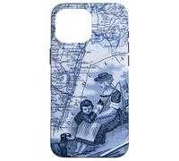 Blue Toile Antique French Country Scene Case for iPhone 16 Pro Max