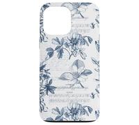 Blue Toile de Jouy Country French Floral Case for iPhone 13 Pro Max