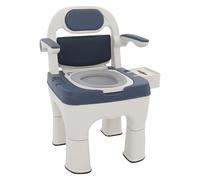 Blue Toilet Chair for Elderly, Bedside Commodes, Commode Chairs for Seniors Disabilities Elderly 50 * 50 * 80.5cm, Load-Bearing Capacity 100kg
