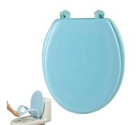 Blue Toilet Seat EAV U-shaped Waterproof Round Toilet Seat Minimalist Style Thickened Colored Toilet Seat for Standard Toilets Bathroom, Colored Toilet Seat