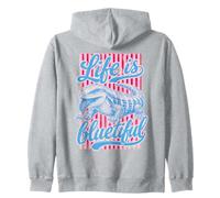 Blue Tongue Skink Funny Life Is Bluetiful Zip Hoodie
