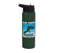 Blue Tongue Skinks Because - Blue Tongue Skink Stainless Steel Insulated Water Bottle