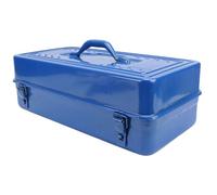 Blue Toolbox Metal Structure High Load Bearing Portable Tool Storage Organizer for Workshop Garage Car Job Site Fishing Tackle and Gear Box (450 Heightening Toolbox)