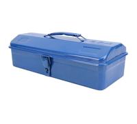 Blue Toolbox Metal Structure High Load Bearing Portable Tool Storage Organizer for Workshop Garage Car Job Site Fishing Tackle and Gear Box (350 Toolbox)