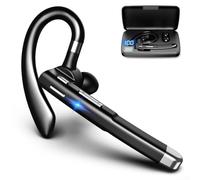 Blue-tooth Headset V5.2, Wireless Trucker Headset With 360° Mic, Handsfree Blue-tooth Earpiece With Dual Noise Reduction