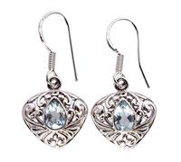 Blue Topaz Earrings 6x4mm Pear Faceted 925 Sterling Silver Earrings Dainty Blue Gemstone Drop Jewelry Classic Elegant Everyday Gift for Women