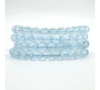 Blue Topaz Round Bead Sample Strand - 7mm to 8mm, 7 Inches