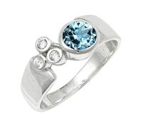 Blue Topaz Stone Men & Women Silver Plated Ring Jewelry C1152AK_P 1/2