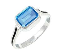 Blue Topaz Stone Men & Women Silver Plated Ring Jewelry C1159AK_27_(V)