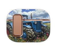 Blue Tractor Farm Flower Headphone Case Compatible with Airpod Pro 2 Protective Cover Cute Hard Case