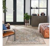 Blue Traditional Luxurious Persian Bordered Geometric Rug For Living Room And Bedroom-119Cm X 180Cm